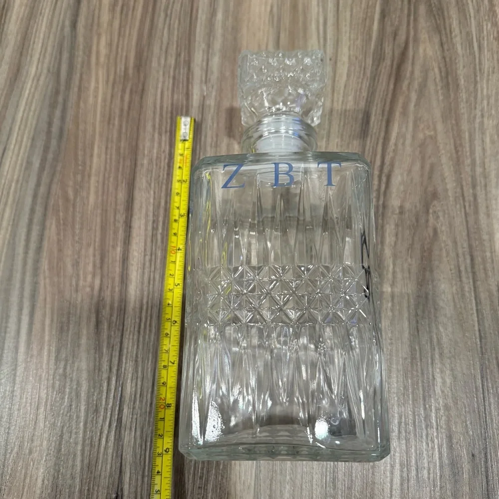Crystal Decanter - Clear with ZBT Letters